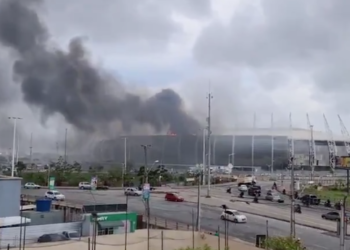 Incêndio na Arena Castelão; veja imagens