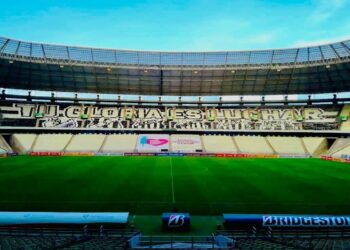 Em espanhol, torcida do Ceará prepara mosaico para estreia na Sul-Americana