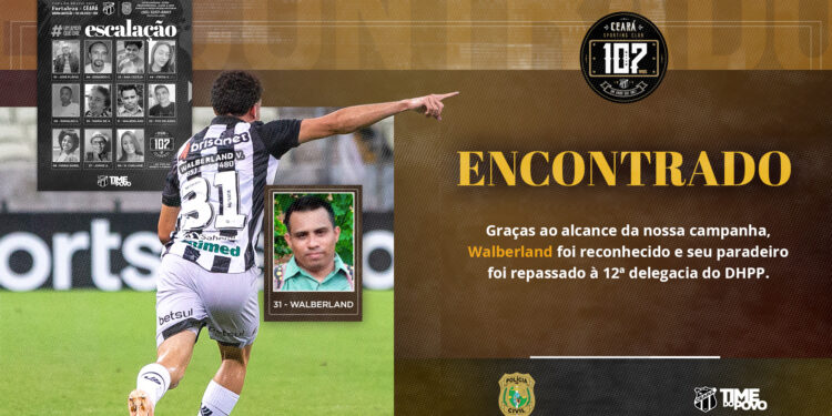 Homem é encontrado após campanha do Ceará; clube divulgou casos de pessoas desaparecidas