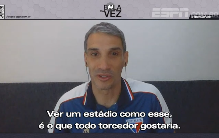 Vojvoda se emociona ao falar sobre torcida do Fortaleza no Castelão: “imaginamos esse estádio cheio”