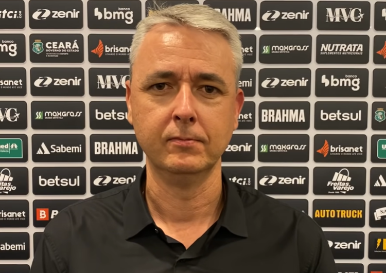 Após empate, Tiago Nunes diz que Ceará segue em busca de equilíbrio e explica saída de Fernando Sobral