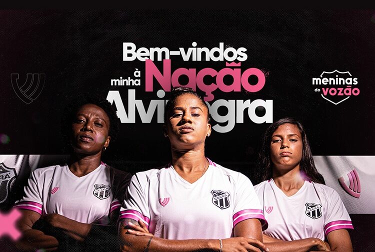 Ceará lança uniforme Nação Alvinegra para a equipe de futebol feminino