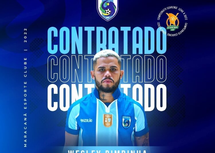 Ex-Ceará, Fortaleza e Ferroviário, Wesley “Pimbinha” é anunciado como reforço do Maracanã para temporada 2022