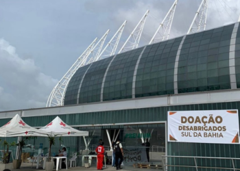 Arena Castelão monta base para receber doações para vítimas de enchentes na Bahia