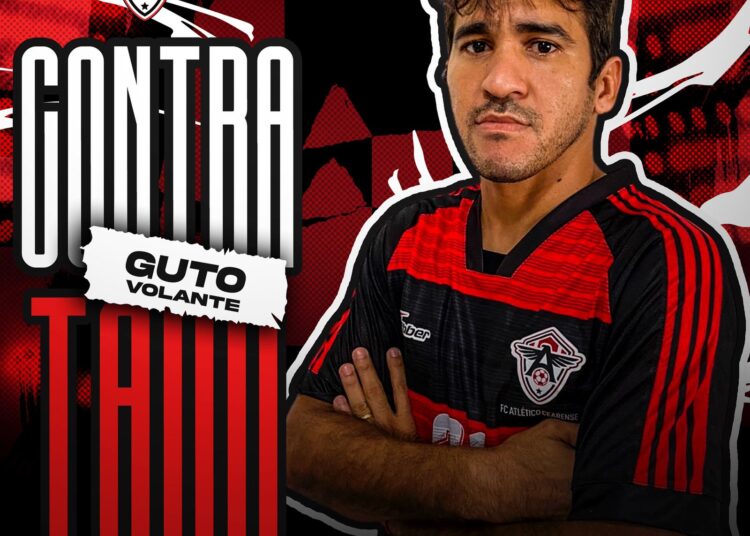 Experiente volante Guto é o novo reforço do Atlético Cearense; jogador estava no Caucaia