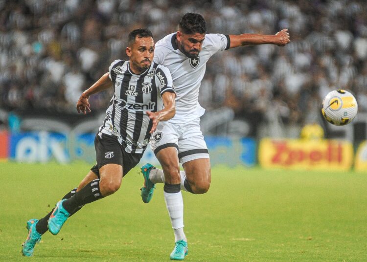 Ceará desperdiça chance de quarta vitória seguida e perde para o Botafogo na Arena Castelão